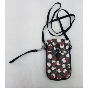 Disney Tech Faux Leather Mini Cell Bag Crossbody Strap Zip Purse Mini Mouse Bows